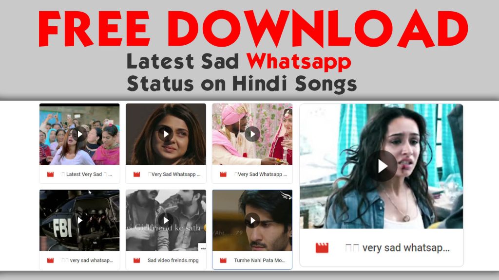 Latest Sad Video Whatsapp Status on Hindi Songs