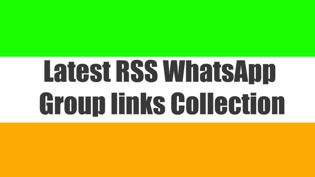 Latest RSS WhatsApp group links Collection