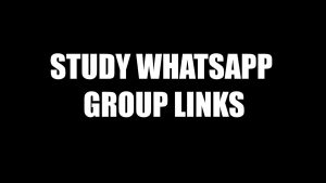 Educational Whatsapp Group Links Collection